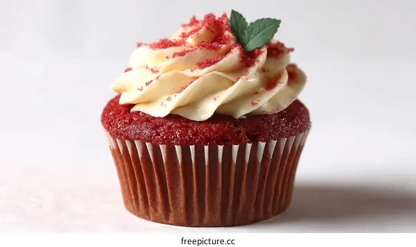 Delicious Red Velvet Cupcake with Cream Cheese Frosting