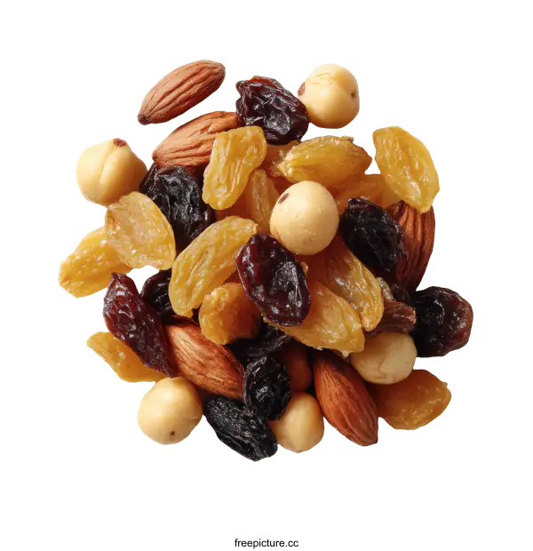 [Transparent Background PNG]Assorted Dried Fruits and Nuts Mix