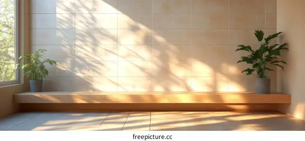 Modern Minimalist Interior Design with Sunlight