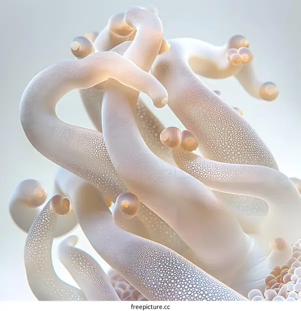 Closeup of a delicate sea anemone