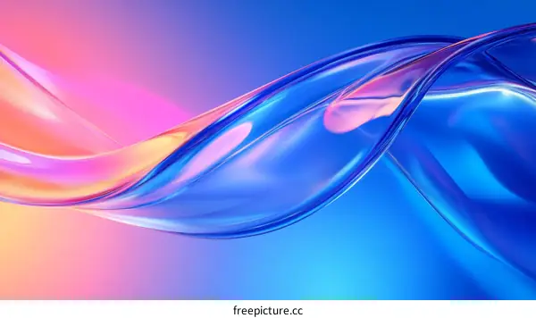 Abstract Colorful Flowing Liquid Design