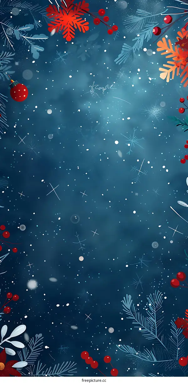 Hand-painted Christmas snowflake decoration