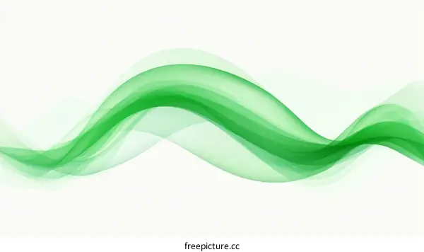 Abstract Green Wave Background Design