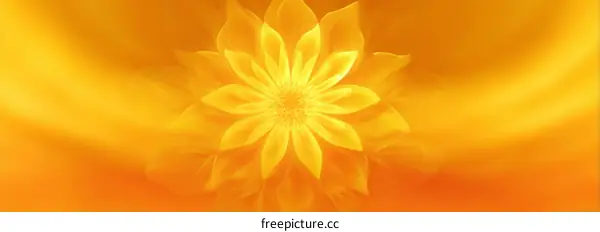 Abstract Golden Flower Design