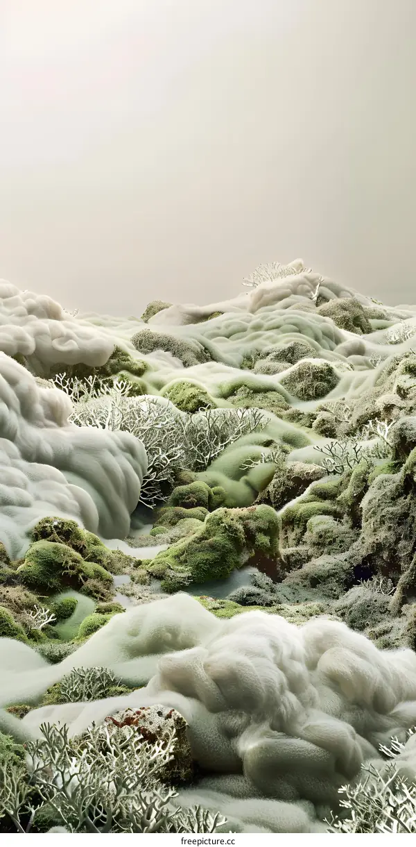 Abstract Landscape With Moss And Lichen