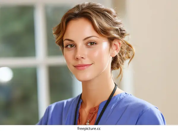 Professional Caucasian Female Nurse Portrait