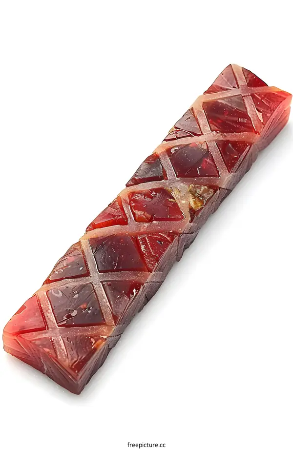 Delicious Dried Meat Stick on White Background