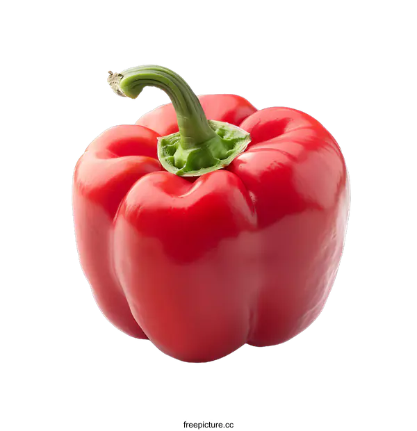 [Transparent Background PNG]Red Bell Pepper Isolated On transparent background
