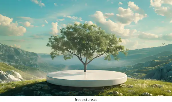 Lonely Tree on a Hill