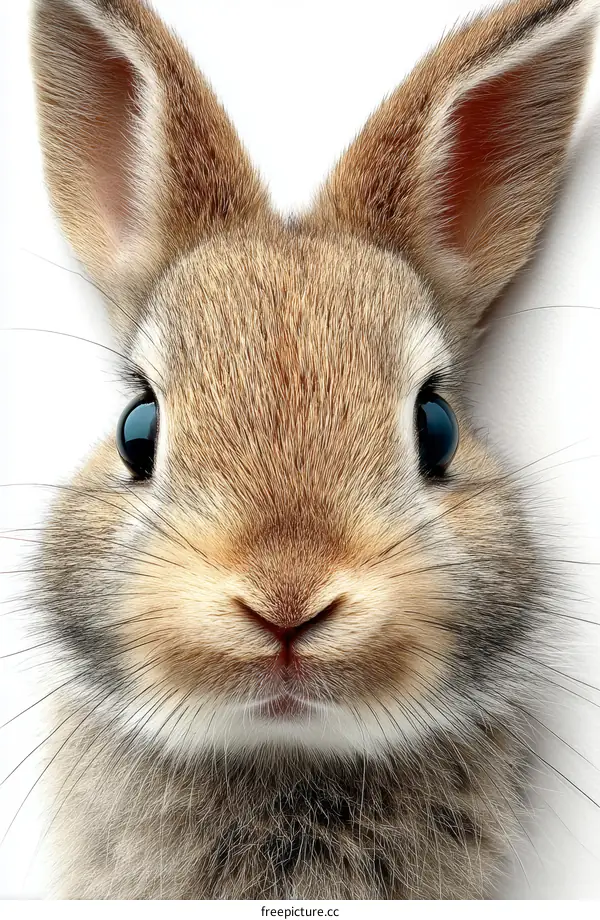 Closeup Portrait of a Cute Baby Rabbit