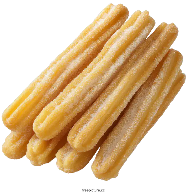 [Transparent Background PNG]Delicious Sugar-dusted Churros Close-up
