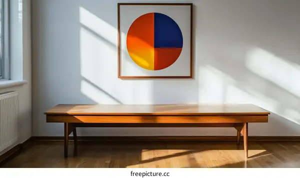 Modern Interior with Abstract Art Piece