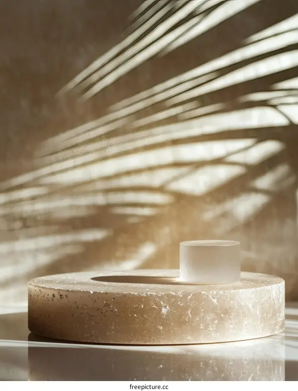 Natural Light  Aesthetic Display  Beige Stone Tray