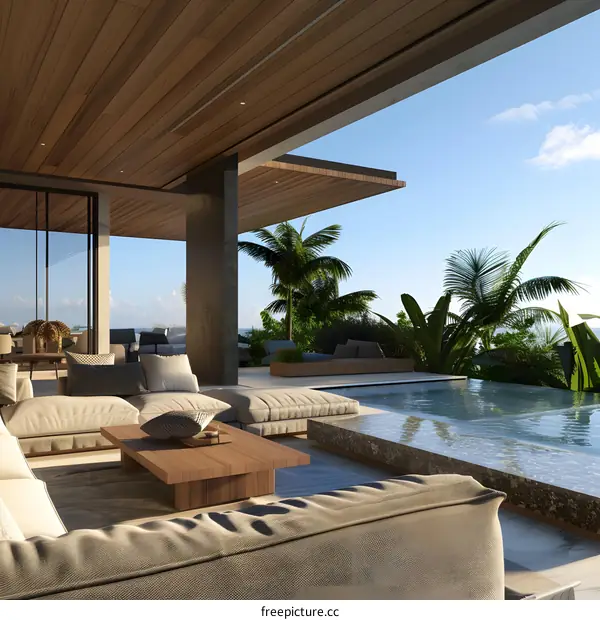 Modern Tropical Villa with Infinity Pool and Ocean Views