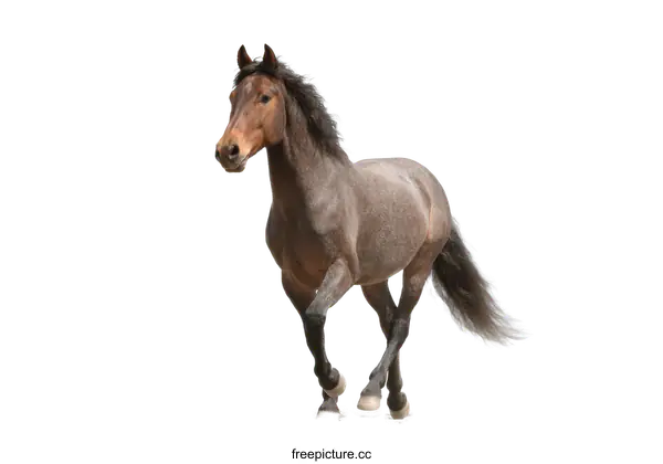 [Transparent Background PNG]Running Horse on a White Background