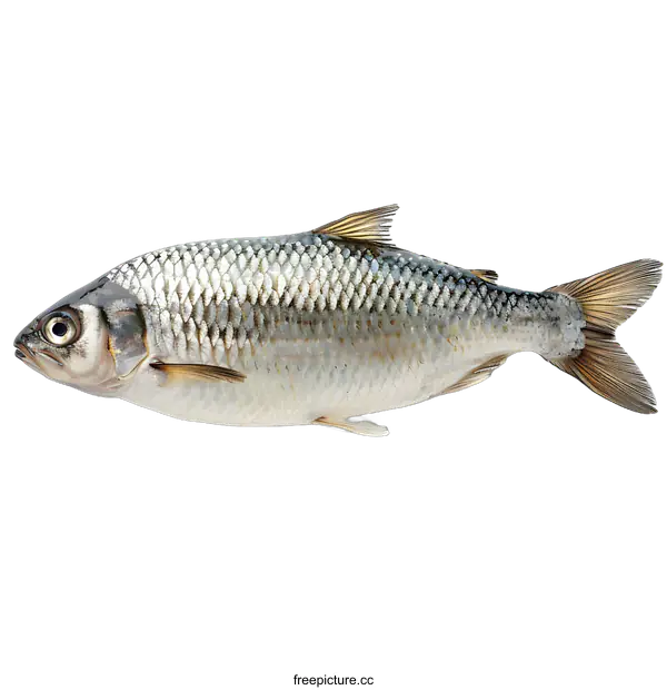 [Transparent Background PNG]A close-up image of a silver fish