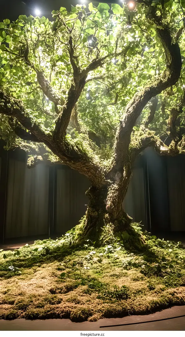 Large Tree With Green Leaves And Sunlight