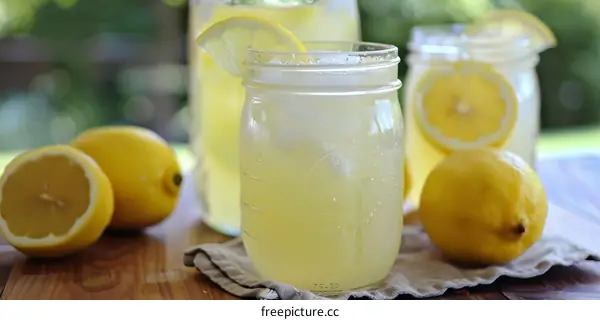 Refreshing Homemade Lemonade with Lemon Slices