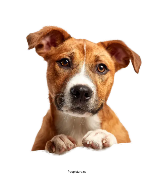 [Transparent Background PNG]Close Up Portrait of a Cute Puppy