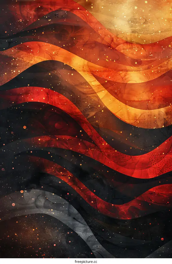 Red and Black Wavy Lines