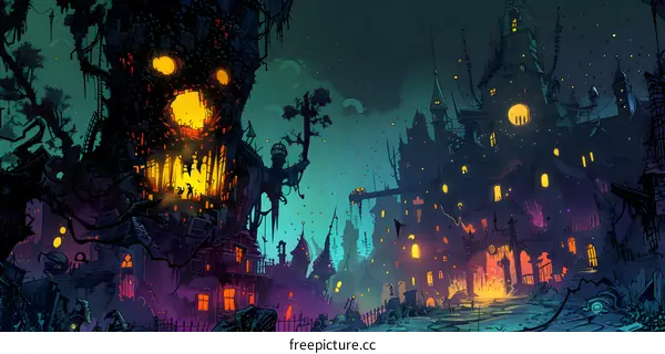 The creepy town of Halloween