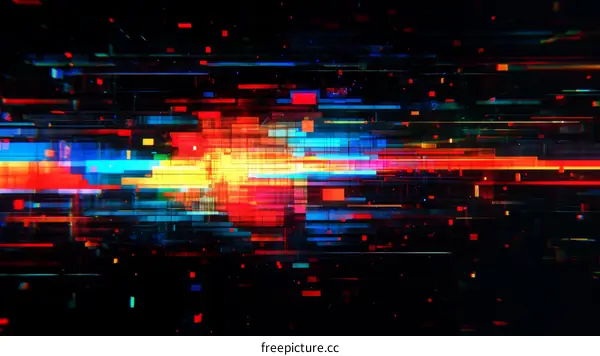 Abstract Digital Glitch Art Background