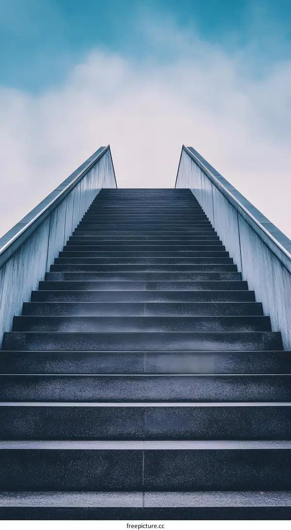 Stairway to Heaven Steps Leading Upwards  Architecture Abstract
