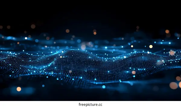 Abstract Digital Wave Background Design