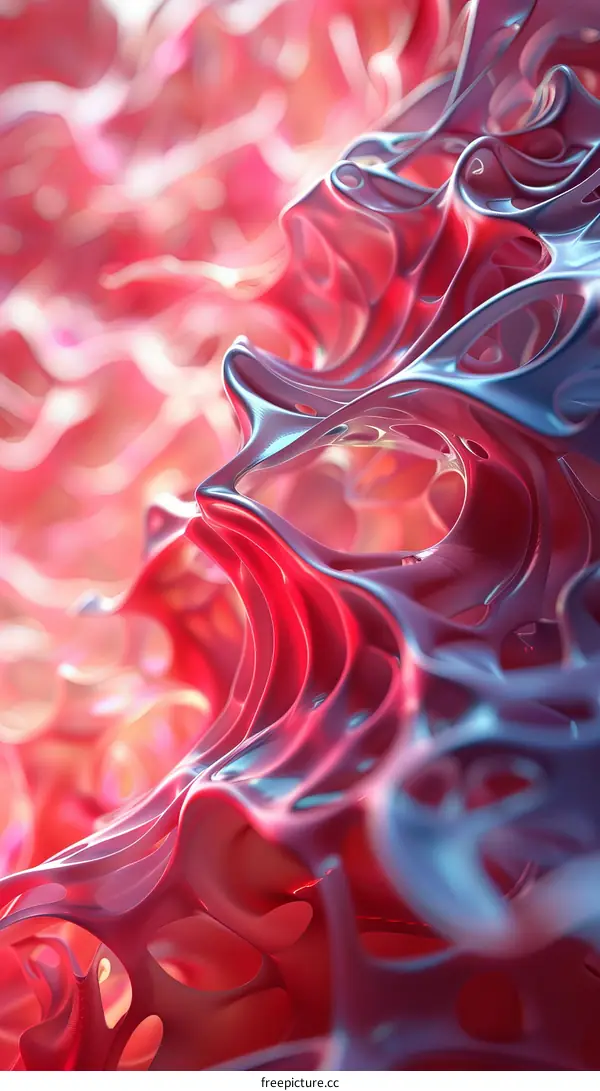 Colorful 3D Rendering of a Vibrant Coral Reef