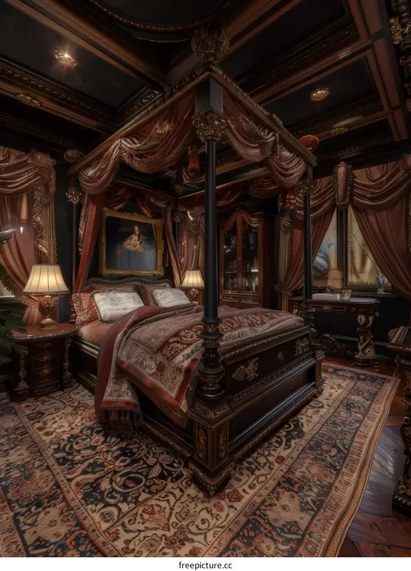 Ornate Victorian Bedroom Interior Design