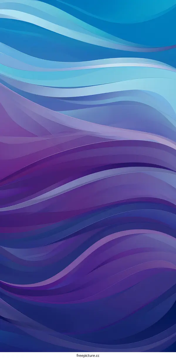 Abstract Background with Wavy Lines in Blue and Purple