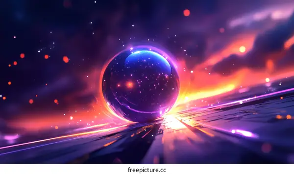 Abstract Colorful Sphere in Space