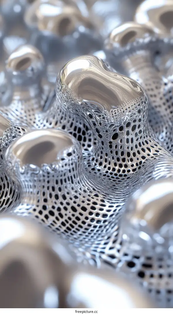Abstract Metallic Mesh Structure Design