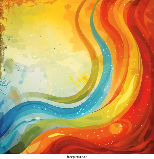 Wavy colorful abstract background