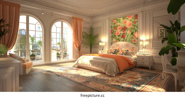 European-style luxury bedroom