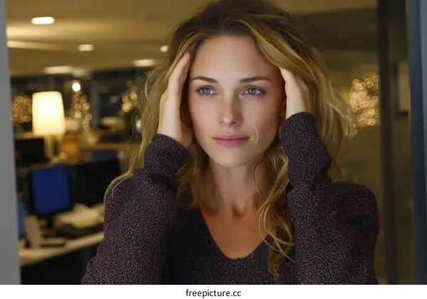 Caucasian Woman Indoor Office Portrait