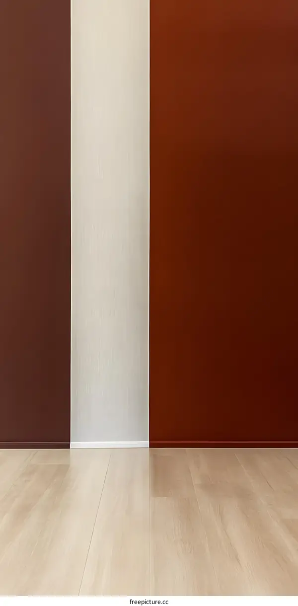 Brown Beige Red Minimalist Walls