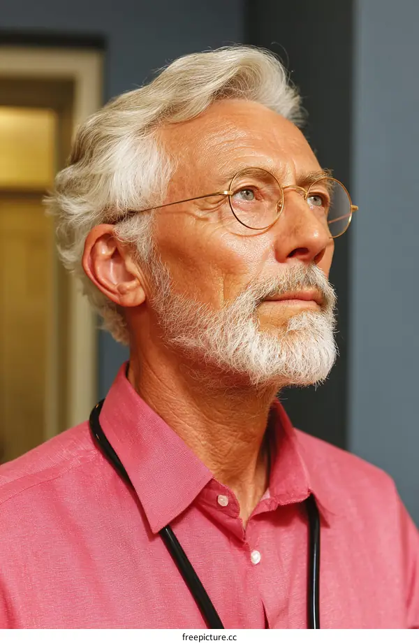 Close-up Portrait of a Senior Caucasian Male