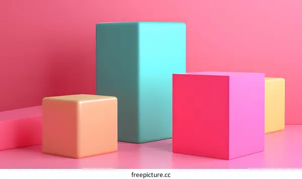 Colorful Geometric Shapes Abstract Background