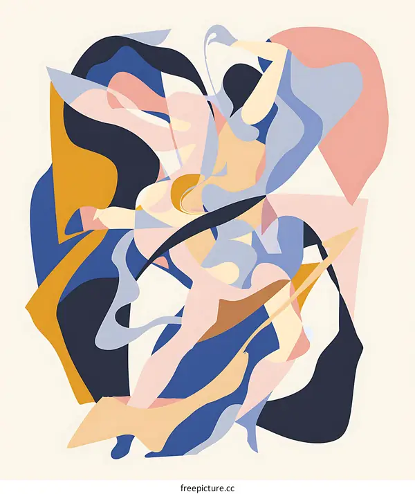 Abstract Figure with Colorful Shapes