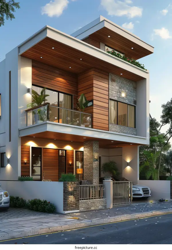 Modern Single-Family Home Exterior Design