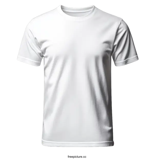 [Transparent Background PNG]Blank White T-Shirt Mockup