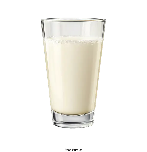 [Transparent Background PNG]Glass of Milk Illustration