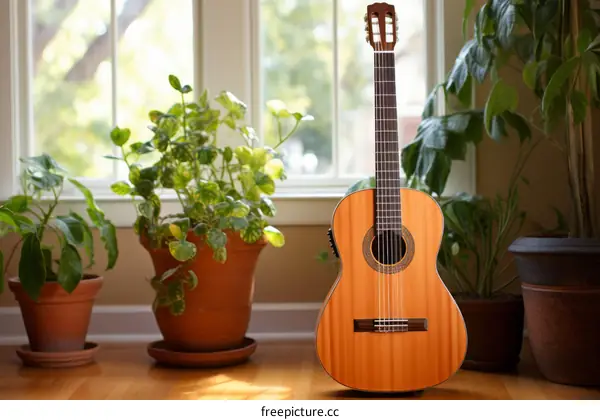 Classical Guitar by the Window
