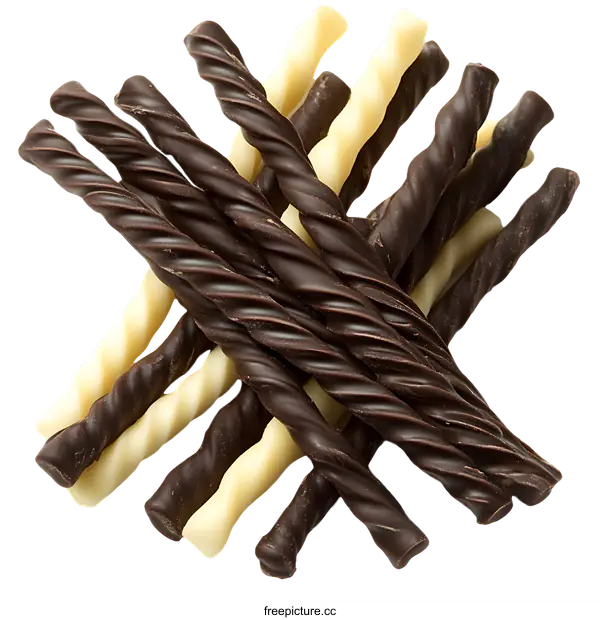 [Transparent Background PNG]Assorted Chocolate Twirls Delightful Treat