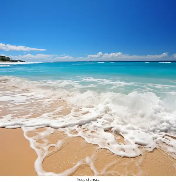 Beautiful beach with turquoise water and white sand