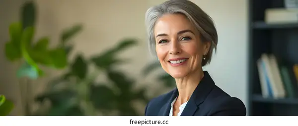 Smiling Caucasian Business Woman Portrait