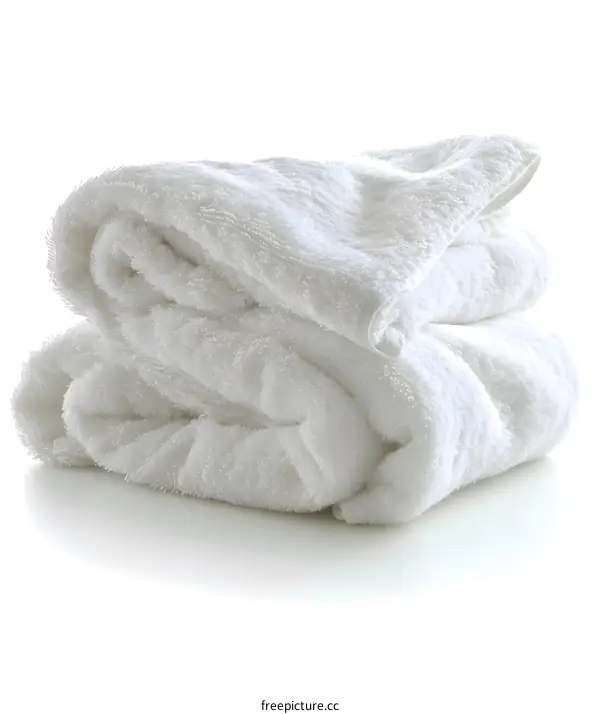 Soft and fluffy white towel
