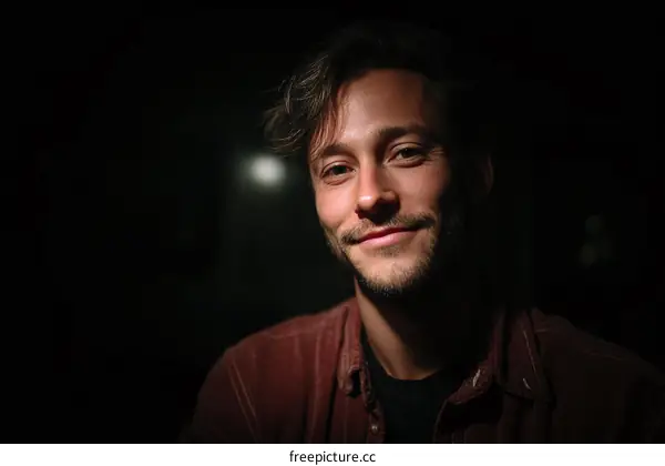 Close-up Portrait of a Caucasian Man