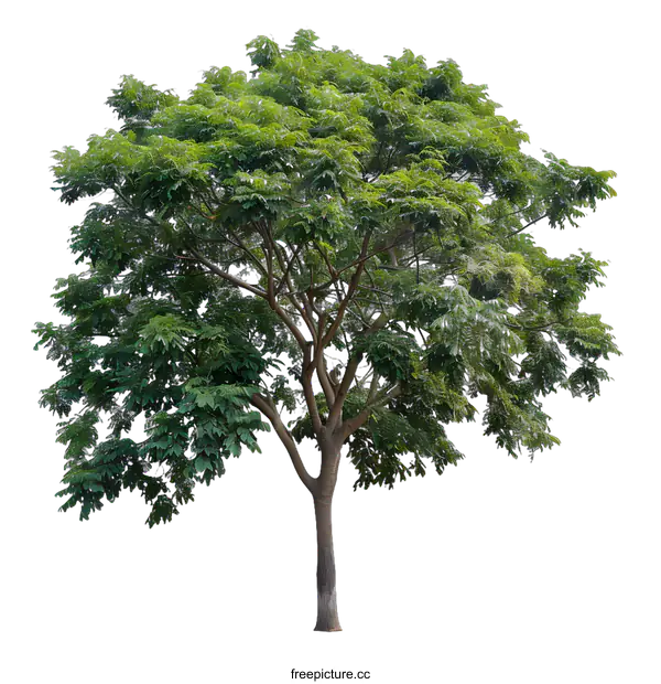 [Transparent Background PNG]Green Tree Isolated On White Background